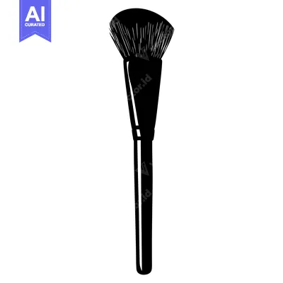 Aset premium populer: Black and White Silhouette of a Makeup Brush
