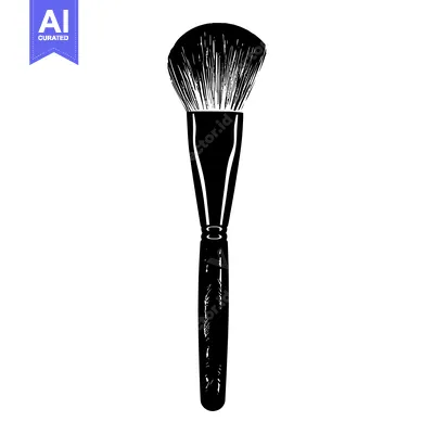 Popular premium asset: A Black and White Sketch of a Makeup Brush