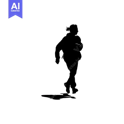 Popular premium asset: Silhouette of a person walking with a backpack