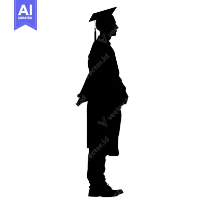 Popular premium asset: Silhouette of a Graduate in Cap and Gown