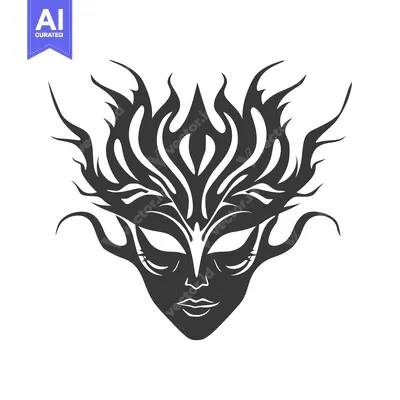 Popular premium asset: A stylized, black and white illustration of a woman's face with intric