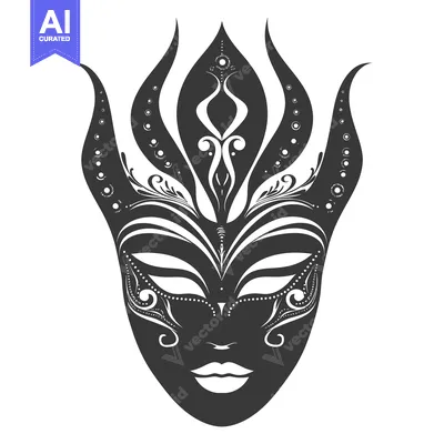 Popular premium asset: Ornate Black and White Venetian Carnival Mask with Intricate Design