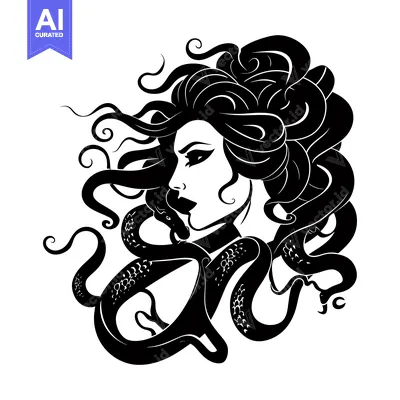 Medusa, Greek Mythology Monster with Snakes for Hair