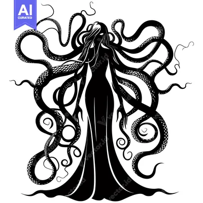 Popular premium asset: A Woman's Figure Transformed into Serpents