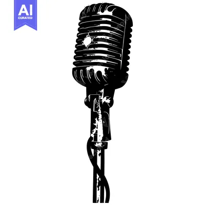 A Vintage Microphone with a Worn, Distressed Look