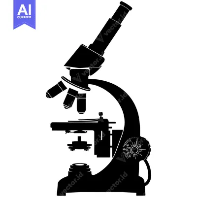 Popular premium asset: Silhouette of a Classic Microscope