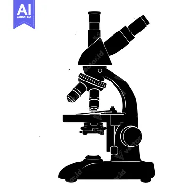 Popular premium asset: Black and White Silhouette of a Microscope