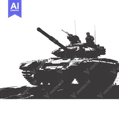 Aset premium populer: A Silhouette of a Tank with Soldiers on Top