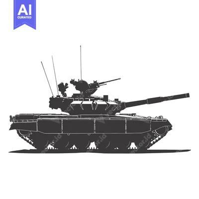 Aset premium populer: Silhouette of a T-72 Main Battle Tank