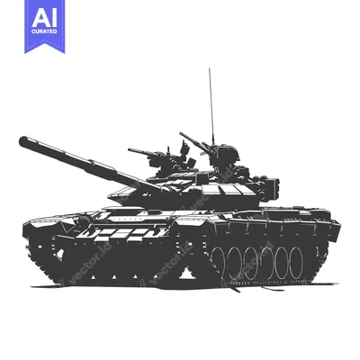 Aset premium populer: Black and White Silhouette of a Military Tank