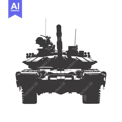 Popular premium asset: Silhouette of a Military Tank from the Front