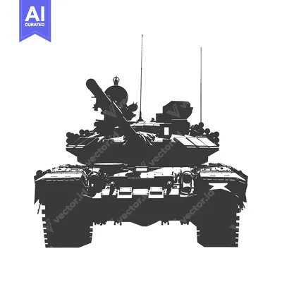 Aset premium populer: Silhouette of a Tank with its Cannon Pointed Forward