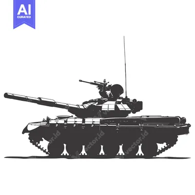 Aset premium populer: A Black And White Silhouette Of A Military Tank