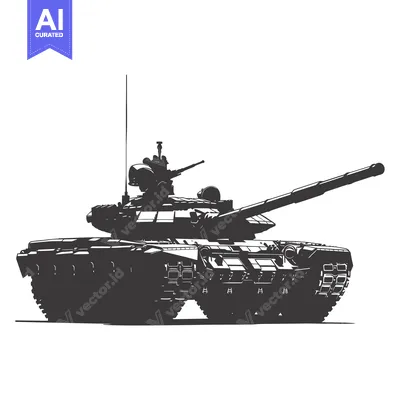 A Silhouette of a T-72 Main Battle Tank