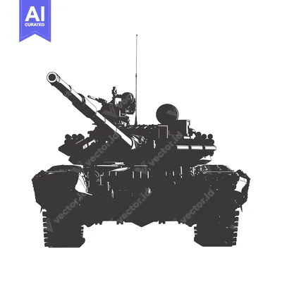 Silhouette of a Soviet T-72 Main Battle Tank