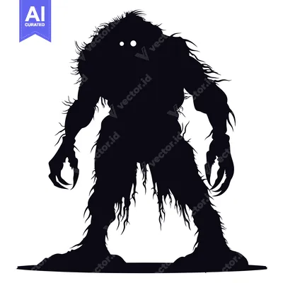 Popular premium asset: Silhouette of a Monstrous Creature with Claws and Fur