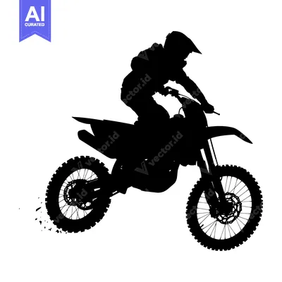 Popular premium asset: Silhouette of a Motocross Rider in Mid-Air