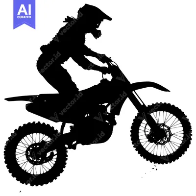 Popular premium asset: Silhouette of a Motocross Rider Performing a Jump
