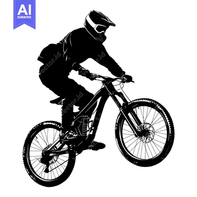 Popular premium asset: Silhouette of a Mountain Biker in Mid-Air