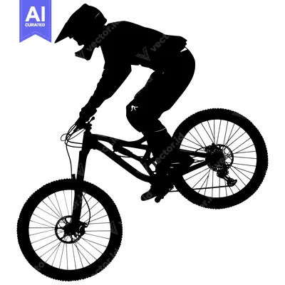 Popular premium asset: Silhouette of a Mountain Biker in Mid-Air