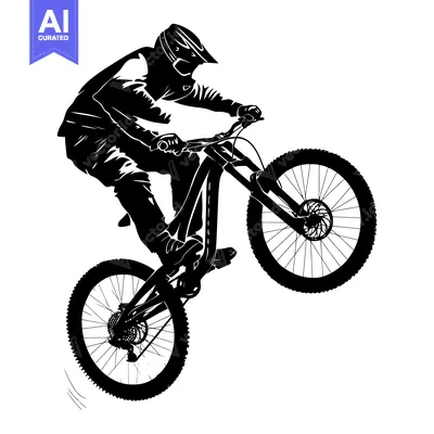 Popular premium asset: Silhouette of a Mountain Biker Performing a Wheelie
