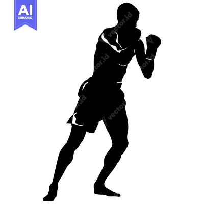 Aset premium populer: Silhouette of a Boxer Throwing a Punch