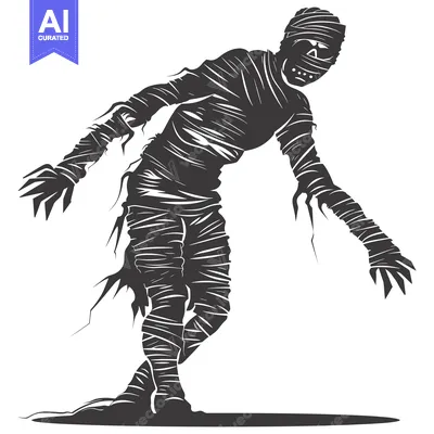 A Bandaged Mummy With A Face Covering, Reaching Out