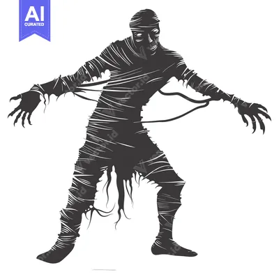 Aset premium populer: Silhouette of a Mummy with Clawed Hands