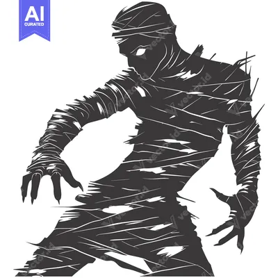 Aset premium populer: Silhouette of a Mummy with Claws Reaching Out