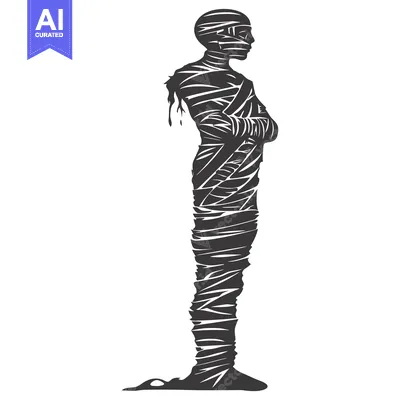 A Side Profile of a Mummy Wrapped in Bandages