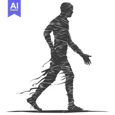 Popular premium asset: Silhouette of a Mummy Walking