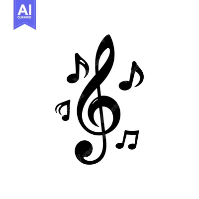 Popular premium asset: Black Treble Clef with Surrounding Musical Notes