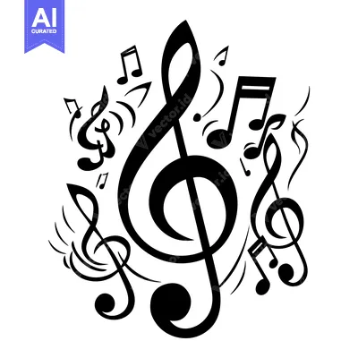 Popular premium asset: Treble Clef with Surrounding Musical Notes