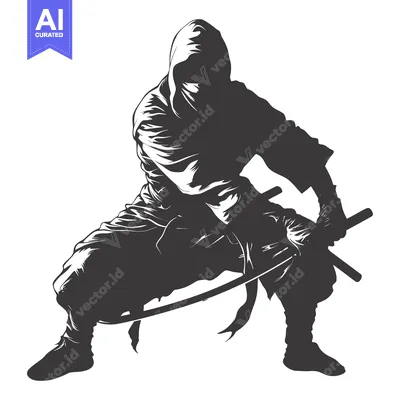 Popular premium asset: A hooded figure in a crouching position, holding a katana sword.