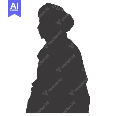 Aset premium populer: Silhouette of a Person Wearing a Turban