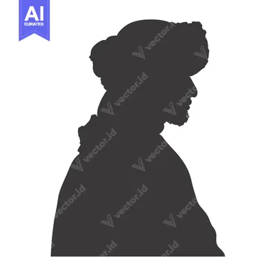 Popular premium asset: Silhouette of a Man with a Turban and Beard