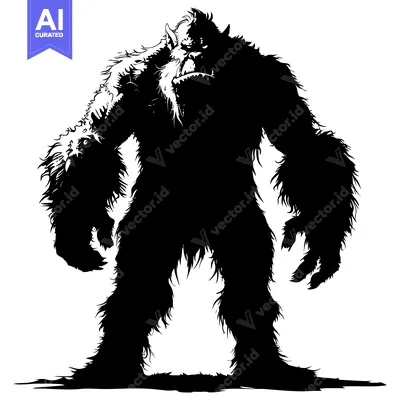 Aset premium populer: A Silhouetted, Ferocious, Hairy, Monster