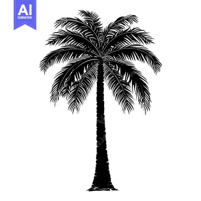 Popular premium asset: Black Silhouette of a Palm Tree with Detailed Fronds