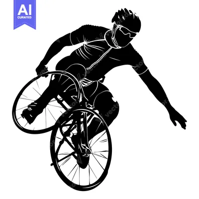 Silhouette of a Cyclist in Mid-Air Performing a Wheelie