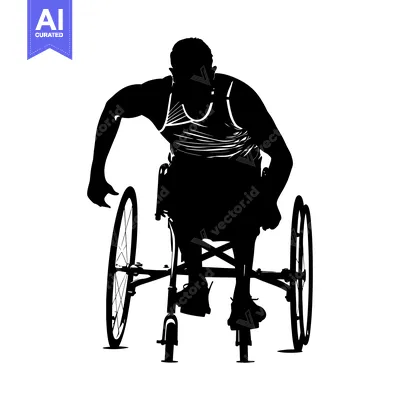 Premium design asset: Silhouette of a Person in a Wheelchair
