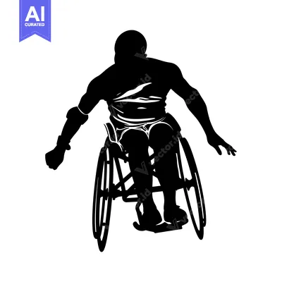 Aset premium populer: Silhouette of a Person in a Wheelchair