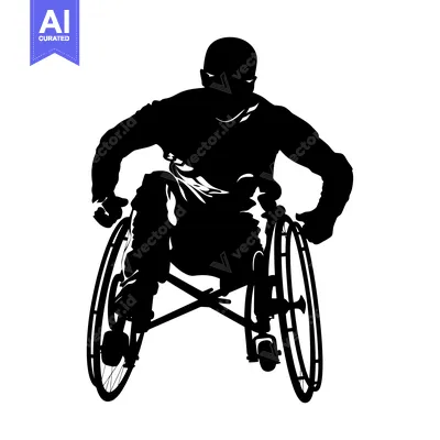 Premium design asset: Silhouette of a Person in a Wheelchair