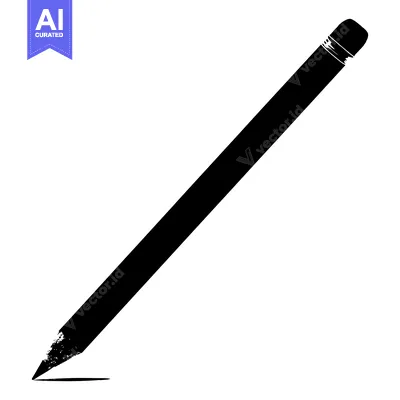 Popular premium asset: Black and White Illustration of a Pencil Drawing a Line