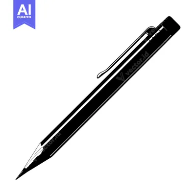 Aset premium populer: Black and White Illustration of a Pencil with an Eraser
