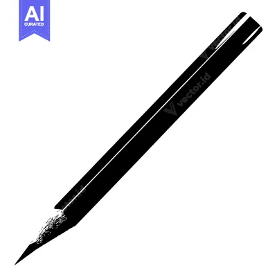 Popular premium asset: Black and White Illustration of a Pencil