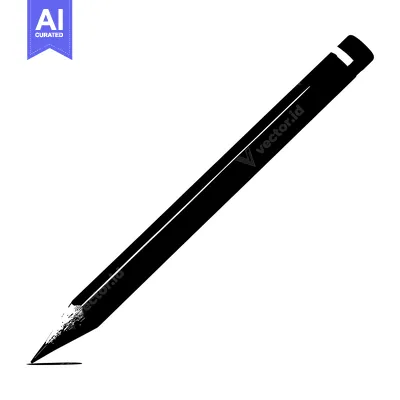 Aset premium populer: Black and White Silhouette of a Pencil Drawing a Line