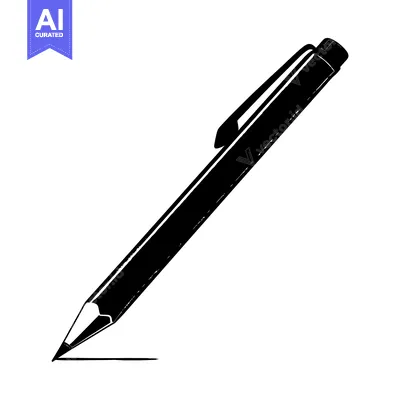 Aset premium populer: Black and White Sketch of a Pencil Drawing a Line