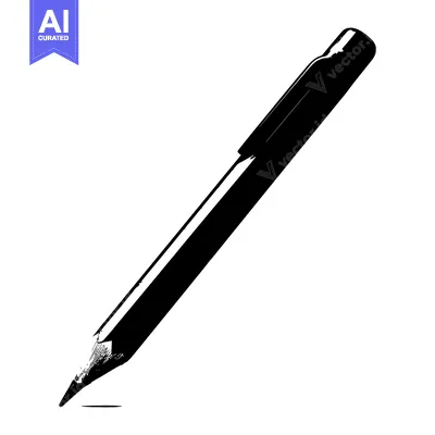 Aset premium populer: Black and White Pencil Illustration with a Sharp Point
