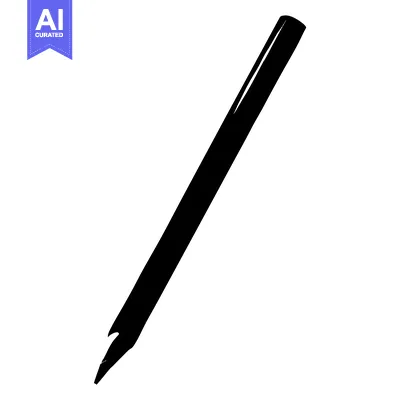 Aset desain premium: Black and white illustration of a pencil