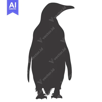 Aset premium populer: Silhouette of a Standing Penguin